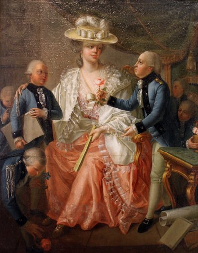 Franziska von Hohenheim in the Hohen Carlsschule by Jakob Friedrich Weckherlin